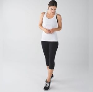 Crop Black Leggings - Lulu NWT Crop - Top Speed Black Luxtreme Size 8